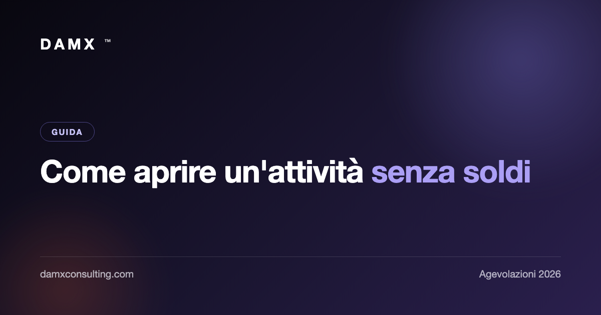 come aprire un'attività senza soldi