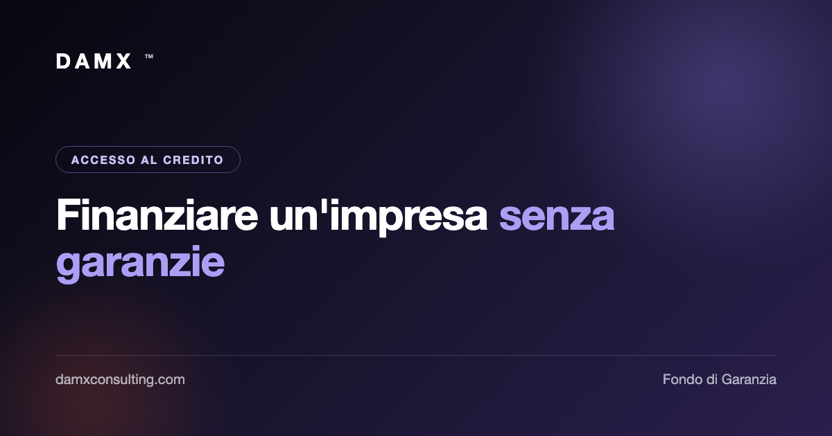 finanziare impresa senza garanzie