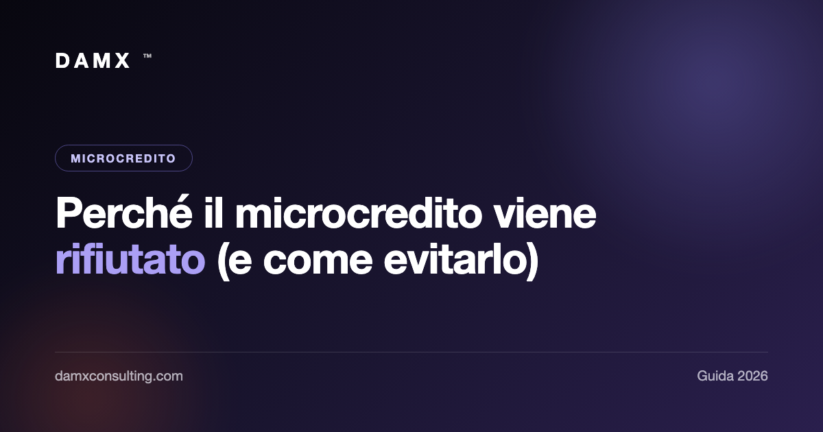 microcredito rifiutato perché