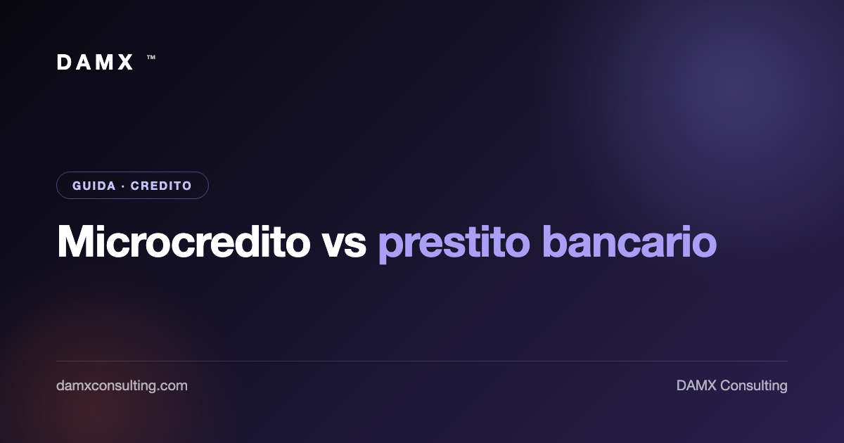 microcredito vs prestito bancario