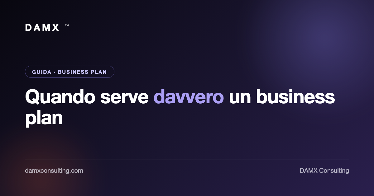 quando serve business plan